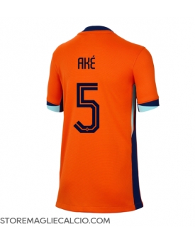 Paesi Bassi Nathan Ake #5 Maglia Gara Casa Repliche Europei 2024 Donna